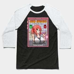 Anime Girl New Episode Is Calling Sleep Can Wait Baseball T-Shirt